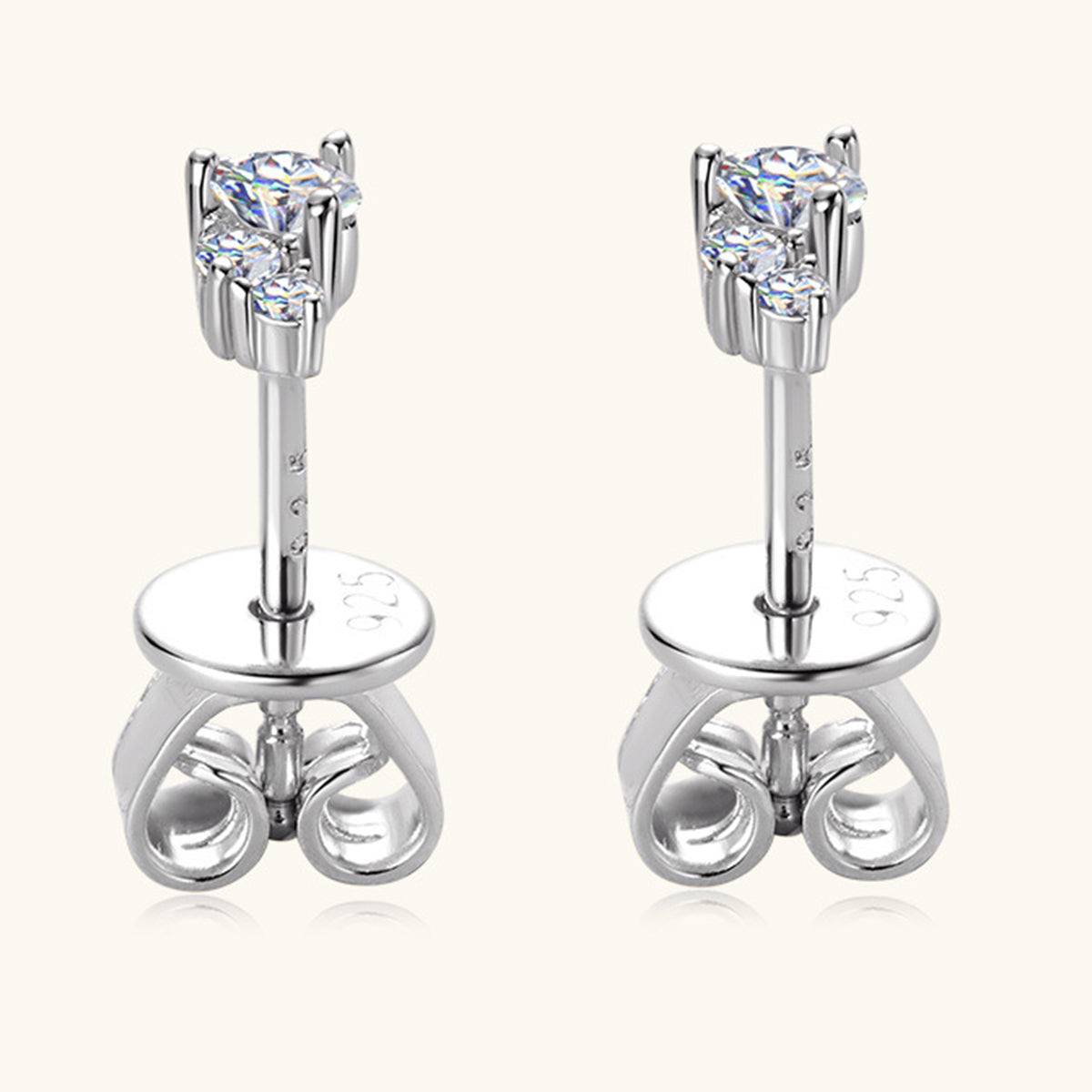 925 Sterling Silver Moissanite Stud Earrings Trandify Deal