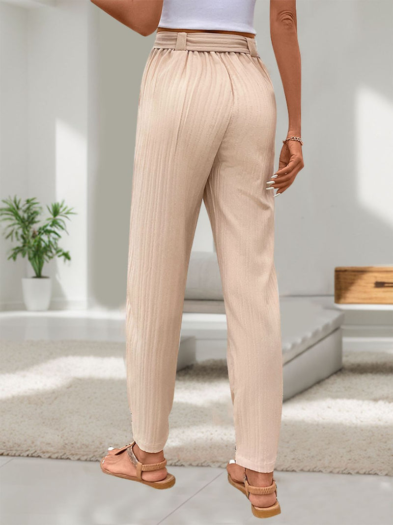 Tied High Waist Pants Trandify deal