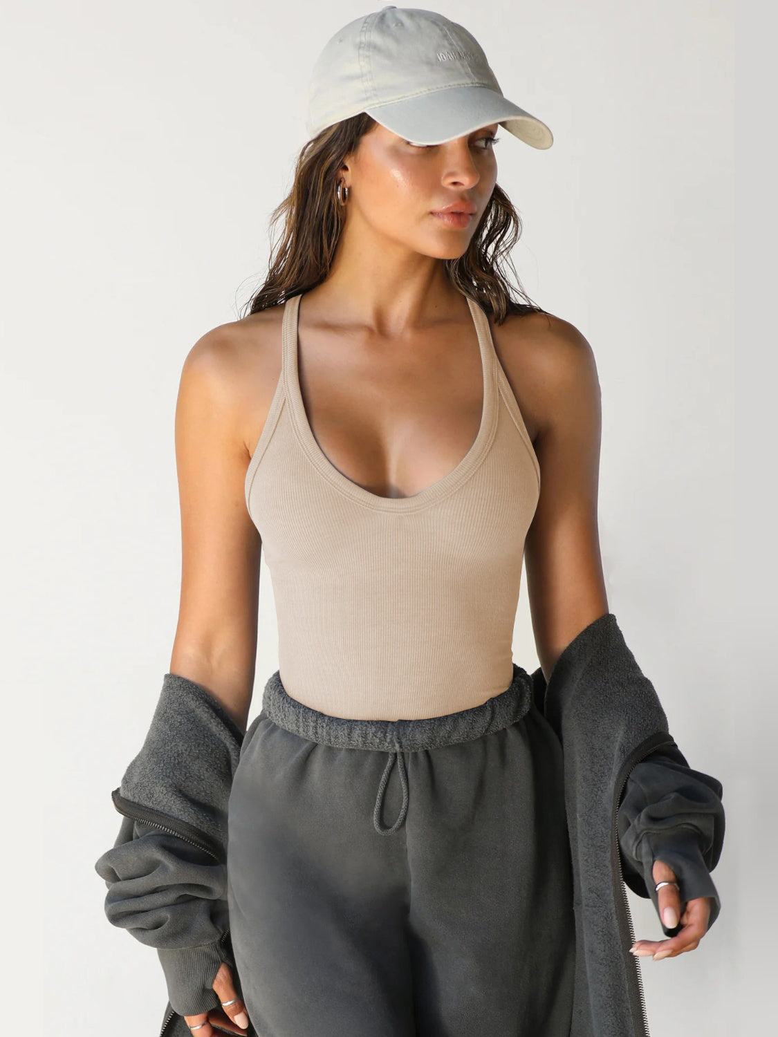 Scoop Neck Wide Strap Tank Trandify deal