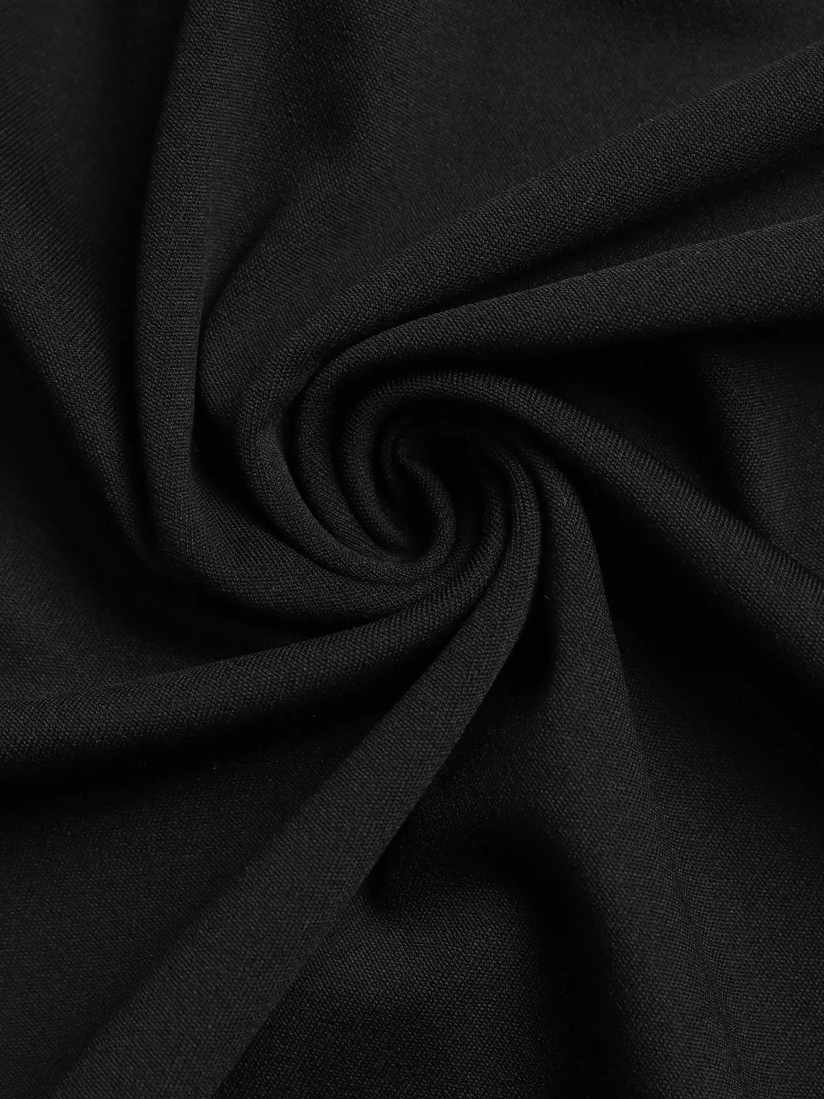 Black Square Neck Puff Sleeve Dress with Mesh Ruffle Hem