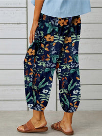 Printed Tied Cropped Pants Trandify deal