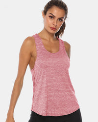 Full Size Scoop Neck Wide Strap Active Tank Trandify deal