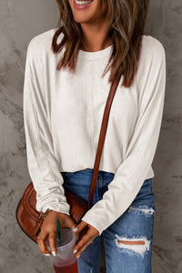 Double Take Full Size Round Neck Long Sleeve T-Shirt Trandify Deal