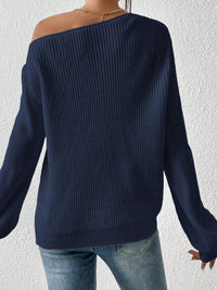 Honey Single Shoulder Long Sleeve Sweater Trandify Deal