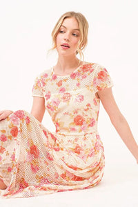 Floral fishnet midi dress for women – Trendy boho summer outfit – TrandifyDeal USA