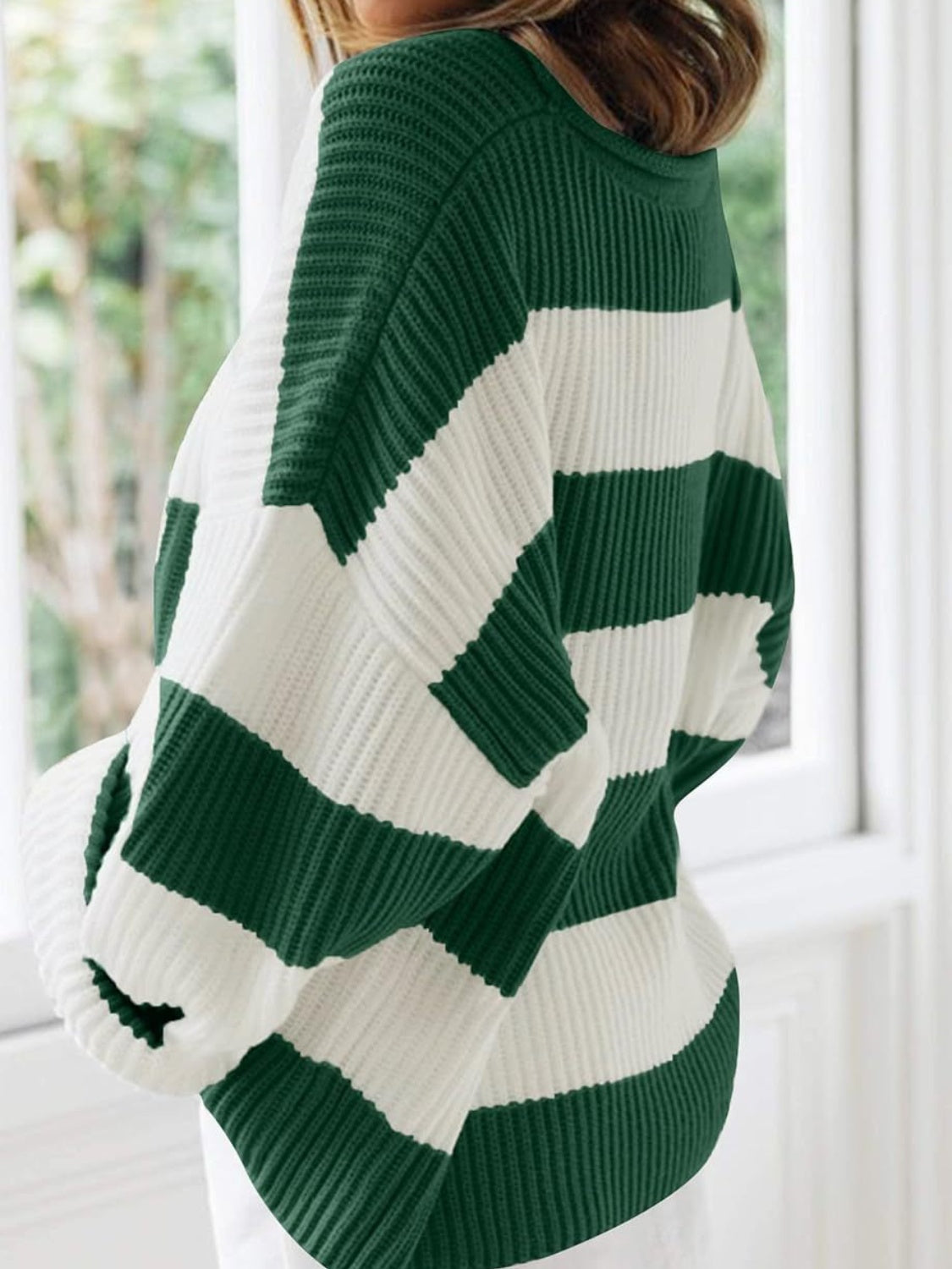 Round Neck Long Sleeve Sweater Trandify Deal