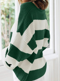 Round Neck Long Sleeve Sweater Trandify Deal