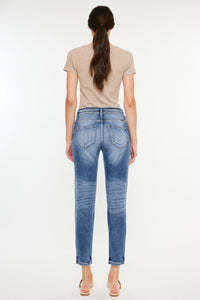 Kancan High Rise Distressed Mom Jeans Trandify deal