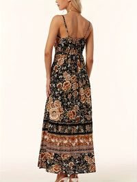 Printed Scoop Neck Midi Cami Dress Trandify deal