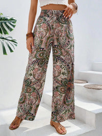 Printed Wide Leg Pants Trandify deal
