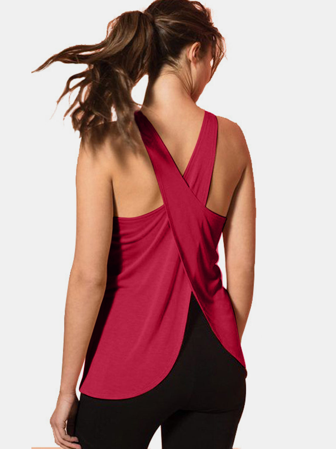 Crisscross Scoop Neck Active Tank Trandify deal