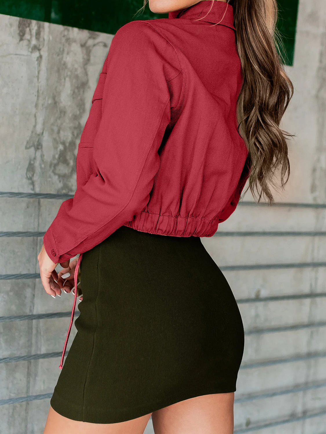 Button Up Long Sleeve Jacket Trandify Deal