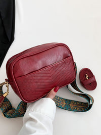 Tassel PU Leather Printed Strap Cassette Crossbody Bag Trandify Deal