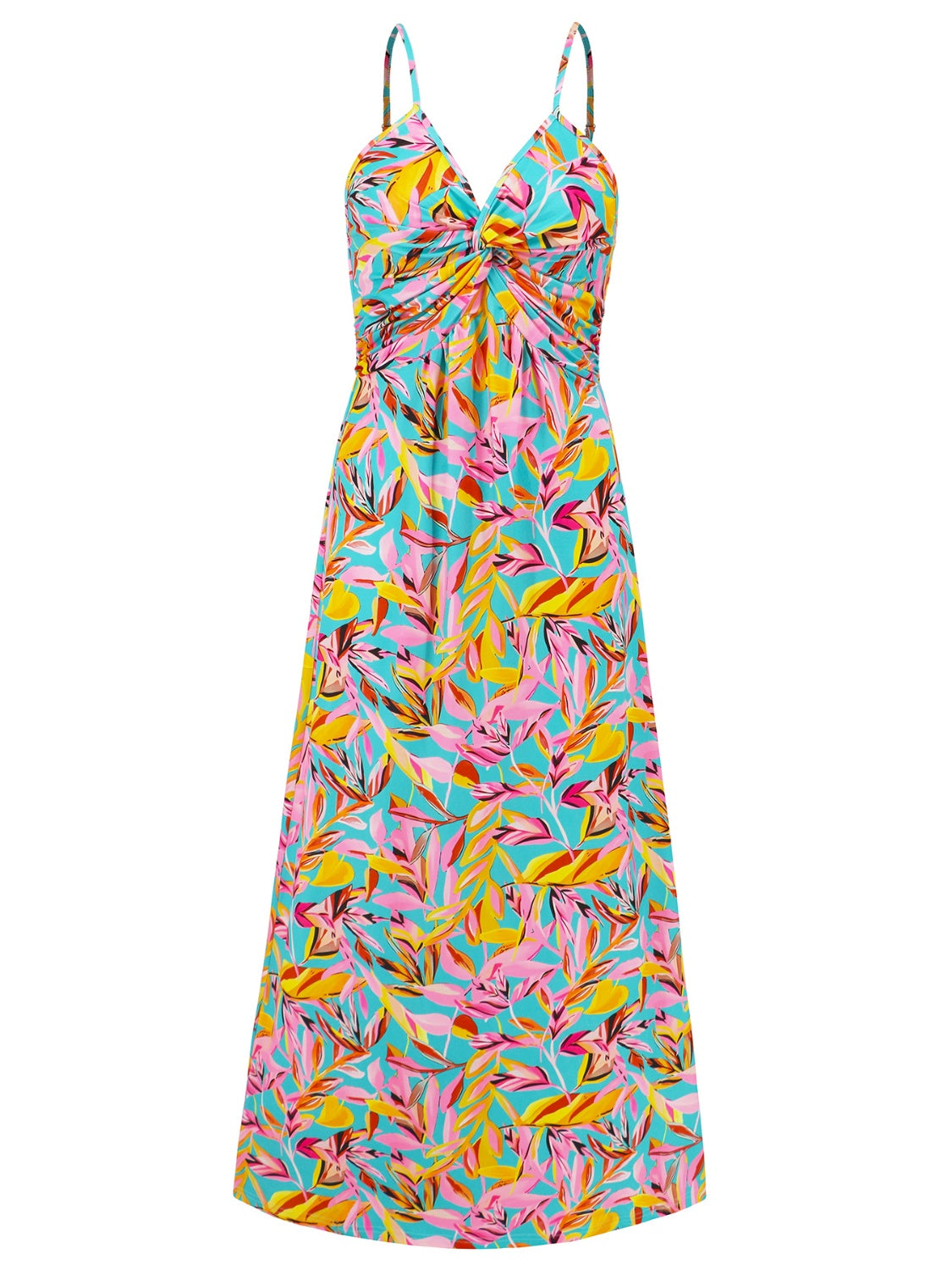 Twisted Printed V-Neck Cami Dress Trandify deal