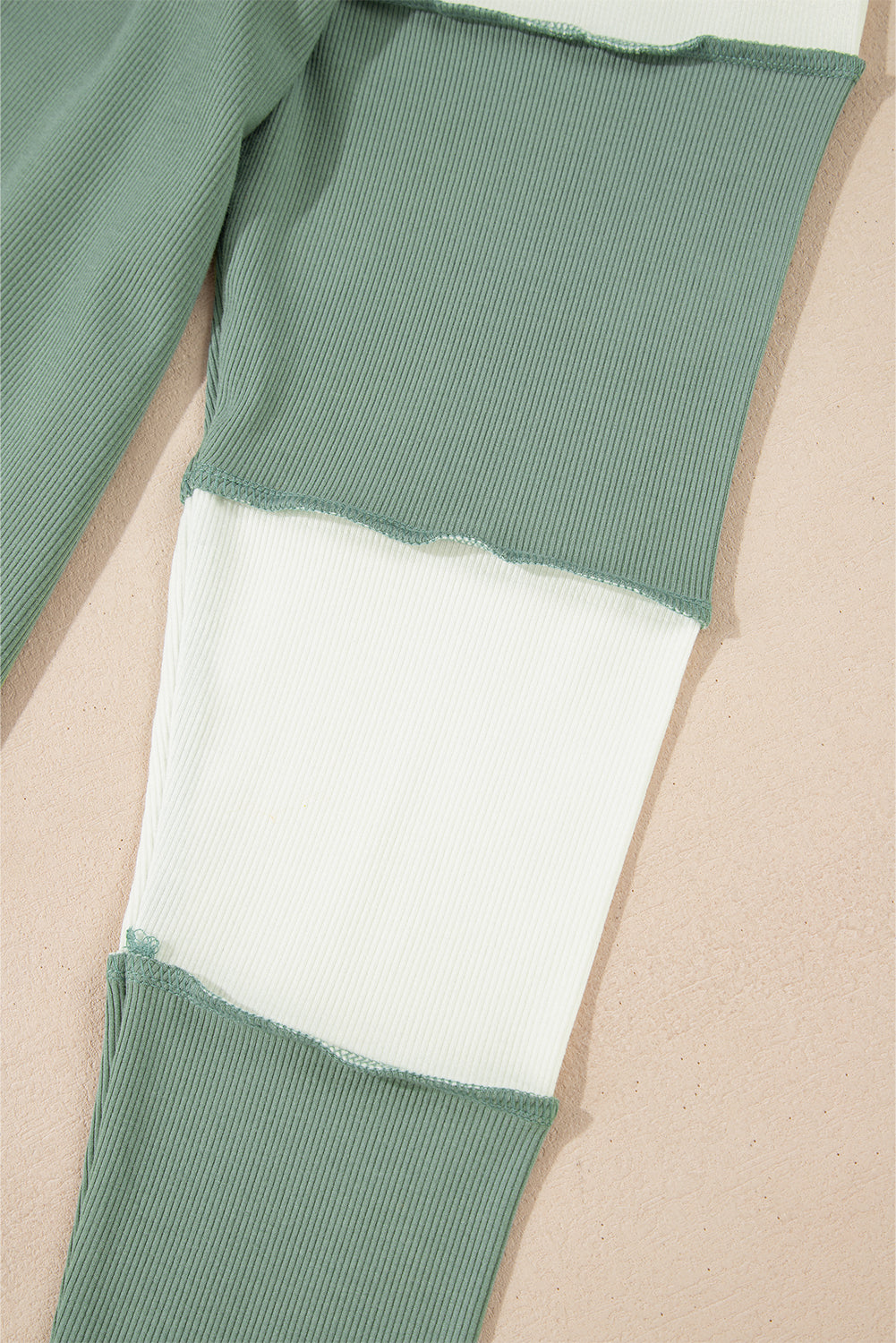 Color Block Round Neck Raglan Sleeve Top Trandify Deal