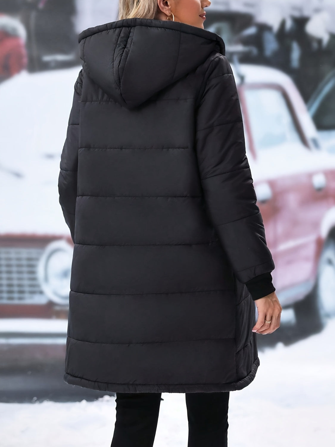 Plus Size Zip Up Hooded Winter Coat Trandify deal