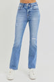 RISEN Full Size Distressed High-Rise Ankle Straight Jeans Trandify Deal
