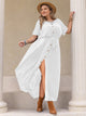Plus Size Round Neck Half Sleeve Dress Trandify deal