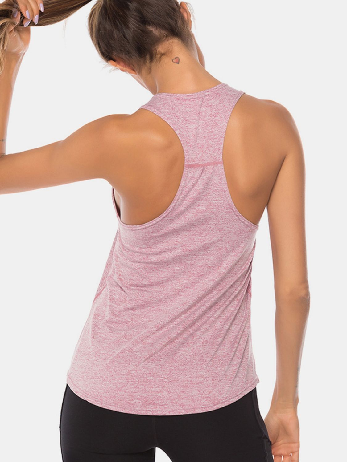 Full Size Scoop Neck Wide Strap Active Tank Trandify deal