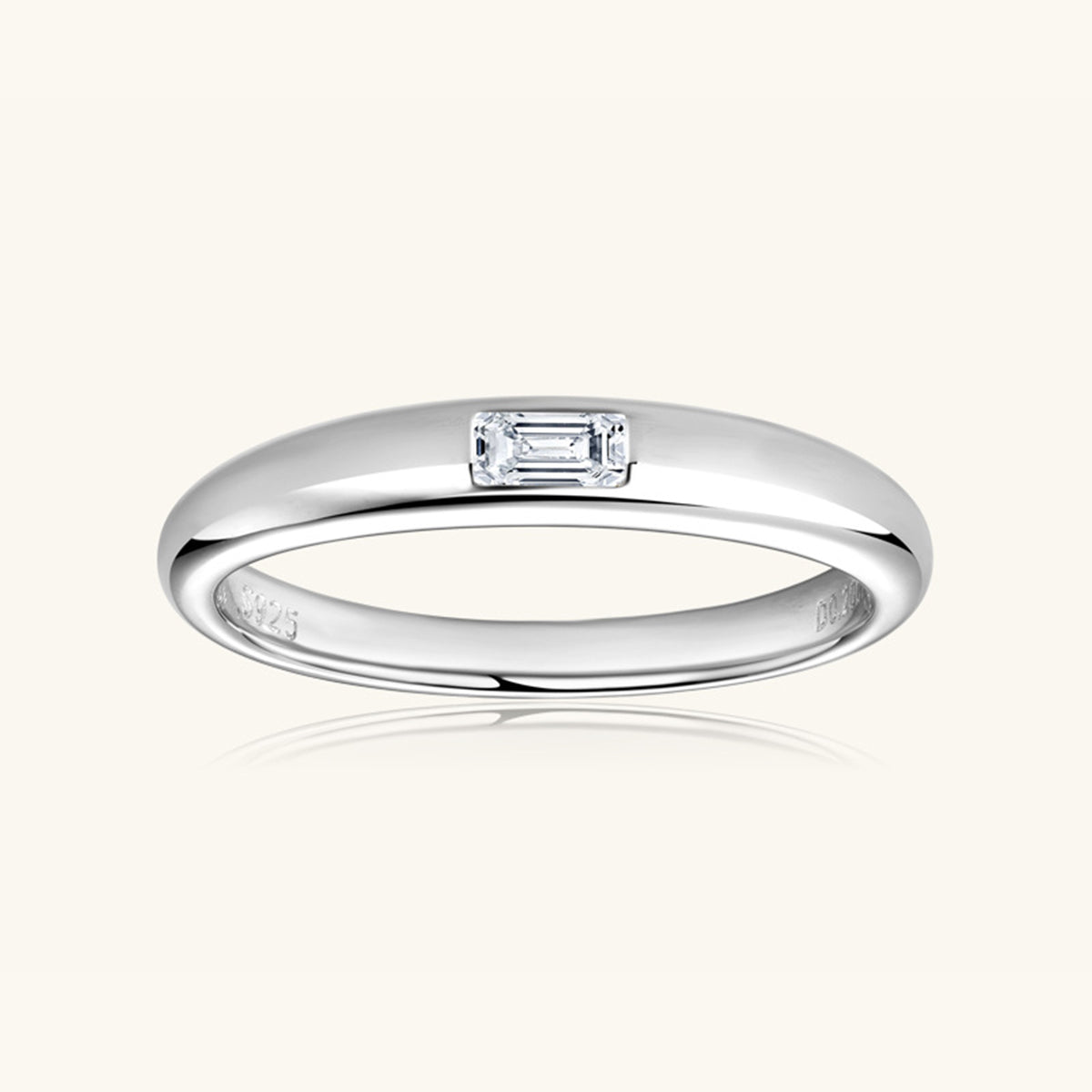 925 Sterling Silver Inlaid Moissanite Ring Trandify Deal