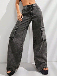 Wide Leg Jeans with Pockets Trandify Deal