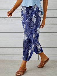 Printed Tied Cropped Pants Trandify deal