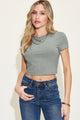 Basic Bae Full Size Ribbed Round Neck Short Sleeve T-Shirt Trandify Deal
