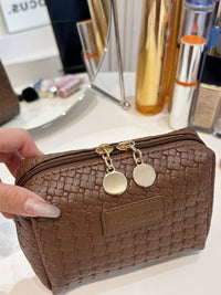 PU Leather Woven Clutch Trandify Deal