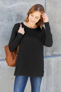 Basic Bae Full Size Round Neck Dropped Shoulder T-Shirt Trandify Deal