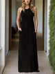 Pocketed Round Neck Sleeveless Dress Trandify Deal