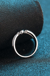 Moissanite Cutout Rhodium-Plated Ring Trandify Deal
