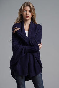 Open Front Batwing Sleeve Cardigan Trandify Deal