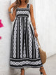 Honey Printed Square Neck Wide Strap Cami Dress Trandify deal