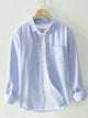 Men’s Plus Size Striped Button-Up Shirt Long Sleeve – Big & Tall Comfort Fit Casual Business Wear