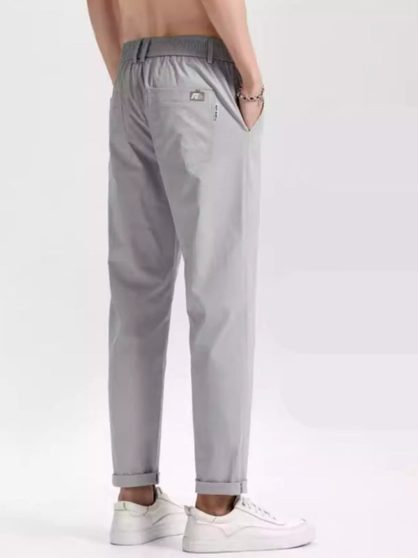 Men's Straight Leg Pants with Drawstring | Comfort Fit