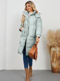 Long Sleeve Longline Hooded Winter Coat Trandify Deal