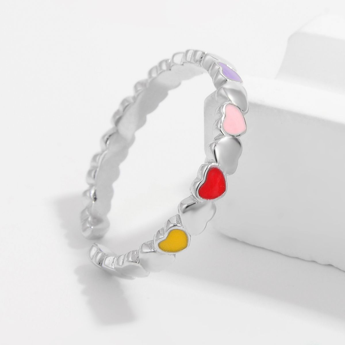 925 Sterling Silver Drip Oil Heart Ring Trandify Deal
