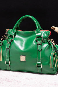 PU Leather Handbag with Tassels Trandify Deal