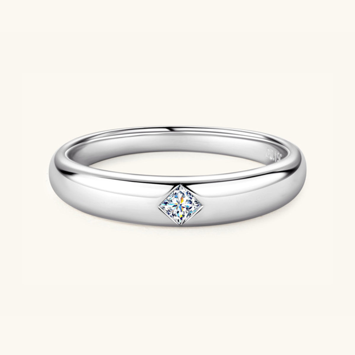 925 Sterling Silver Inlaid Moissanite Ring Trandify Deal