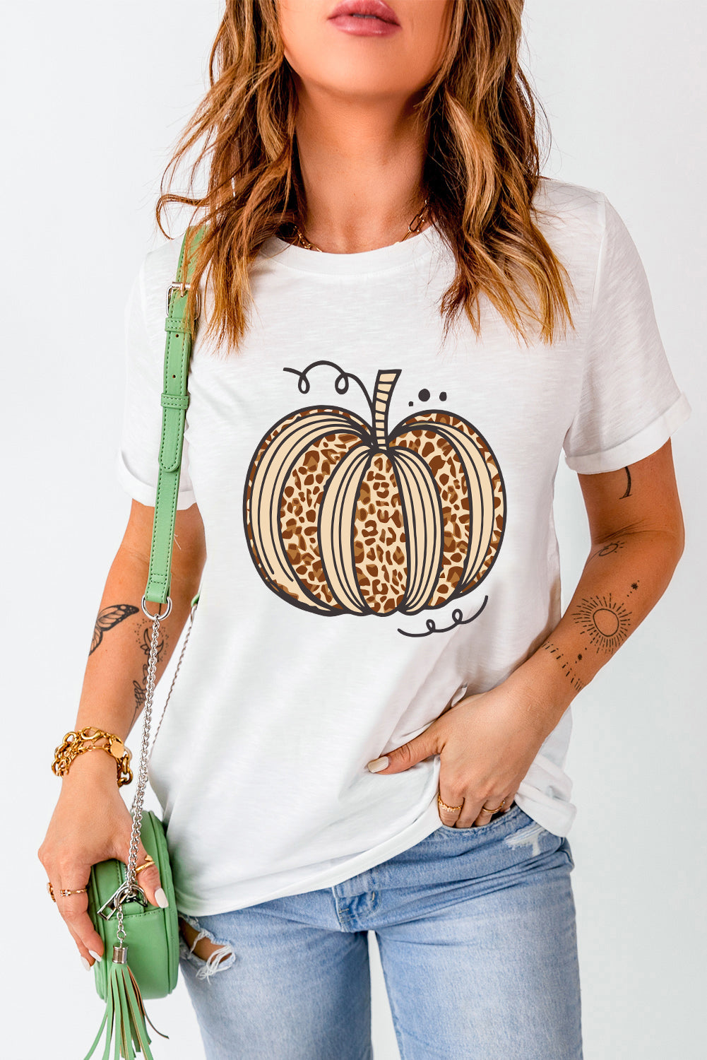 Pumpkin Round Neck Short Sleeve T-Shirt - Trandify Deal
