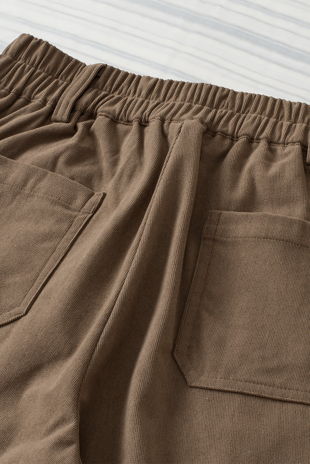 Half Elastic Waist Straight Pants Trandify Deal