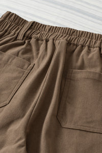 Half Elastic Waist Straight Pants Trandify Deal