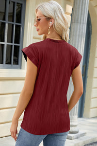 Round Neck Cap Sleeve T-Shirt Trandify deal