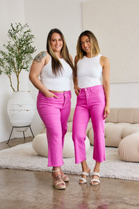 RFM Full Size Tummy Control High Waist Raw Hem Jeans Trandify deal