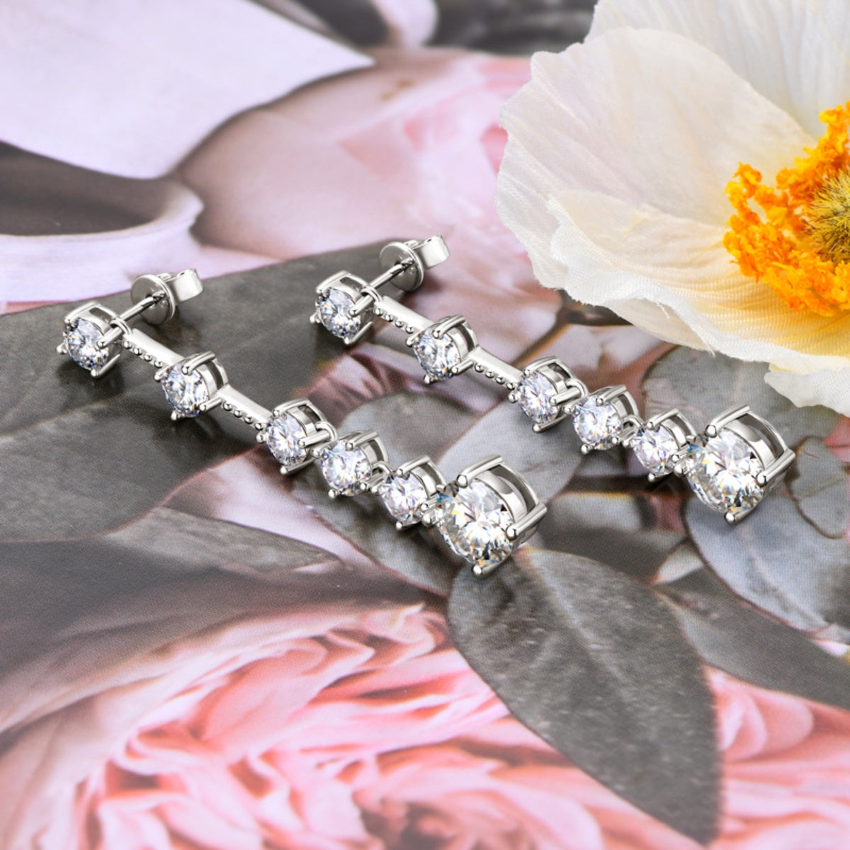 4 Carat Moissanite 925 Sterling Silver Earrings Trandify deal