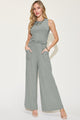 Basic Bae Full Size Ribbed Tank and Wide Leg Pants Set Trandify Deal