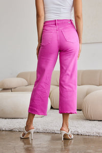 RFM Full Size Tummy Control High Waist Raw Hem Jeans Trandify deal