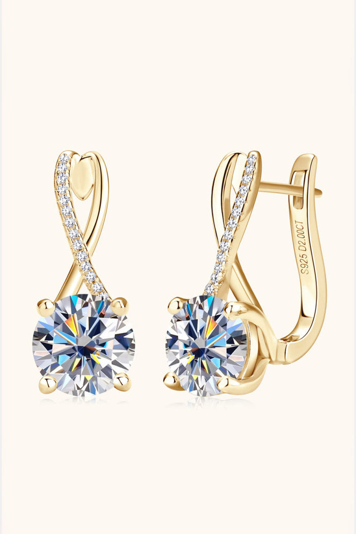 4 Carat Moissanite 925 Sterling Silver Earrings Trandify Deal
