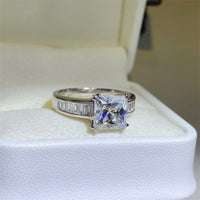 3 Carat Moissanite 925 Sterling Silver Square Shape Ring Trandify Deal