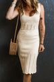 Scoop Neck Wide Strap Knit Dress Trandify deal